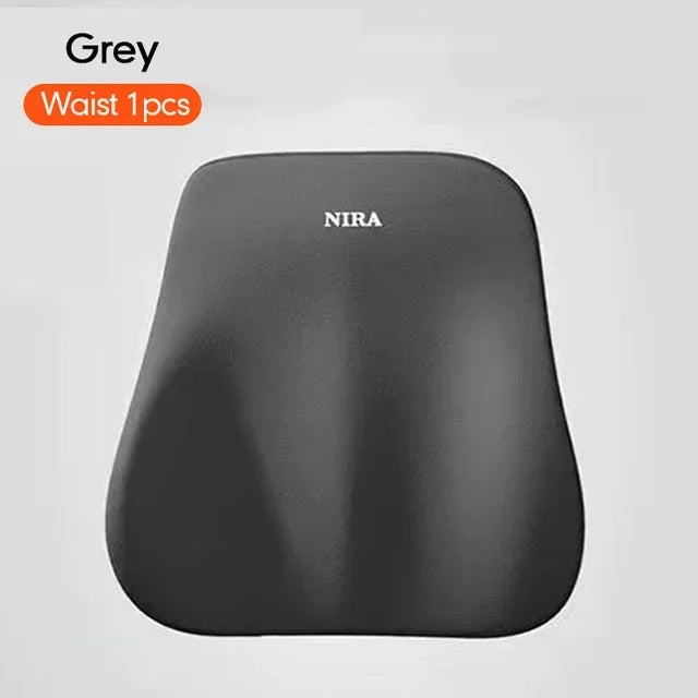 Universal Memory Foam Car Headrest and Lumbar Support Cushion for Enhanced Comfort